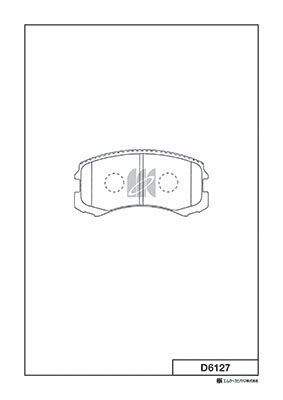 Тормозные колодки, дисковые, комплект KASHIYAMA D6127 3FJO O TTPFK6H 1420591693 изображение 0