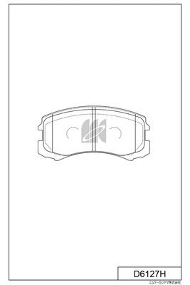 Тормозные колодки дисковые, комплект KASHIYAMA D6127H PI9 S01 1439897771