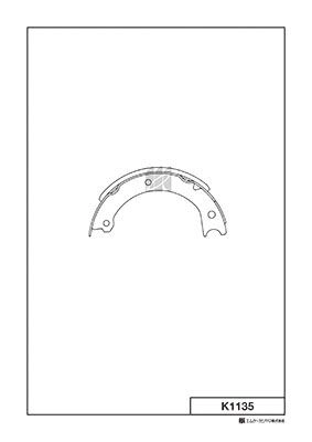 Тормозные колодки ручника, комплект KASHIYAMA U3IWSH N4 7E9U 1420591764 K1135