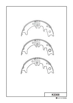 Тормозные колодки ручника, комплект KASHIYAMA ZE SAHCJ HA5XM K2308 1420591811 изображение 0
