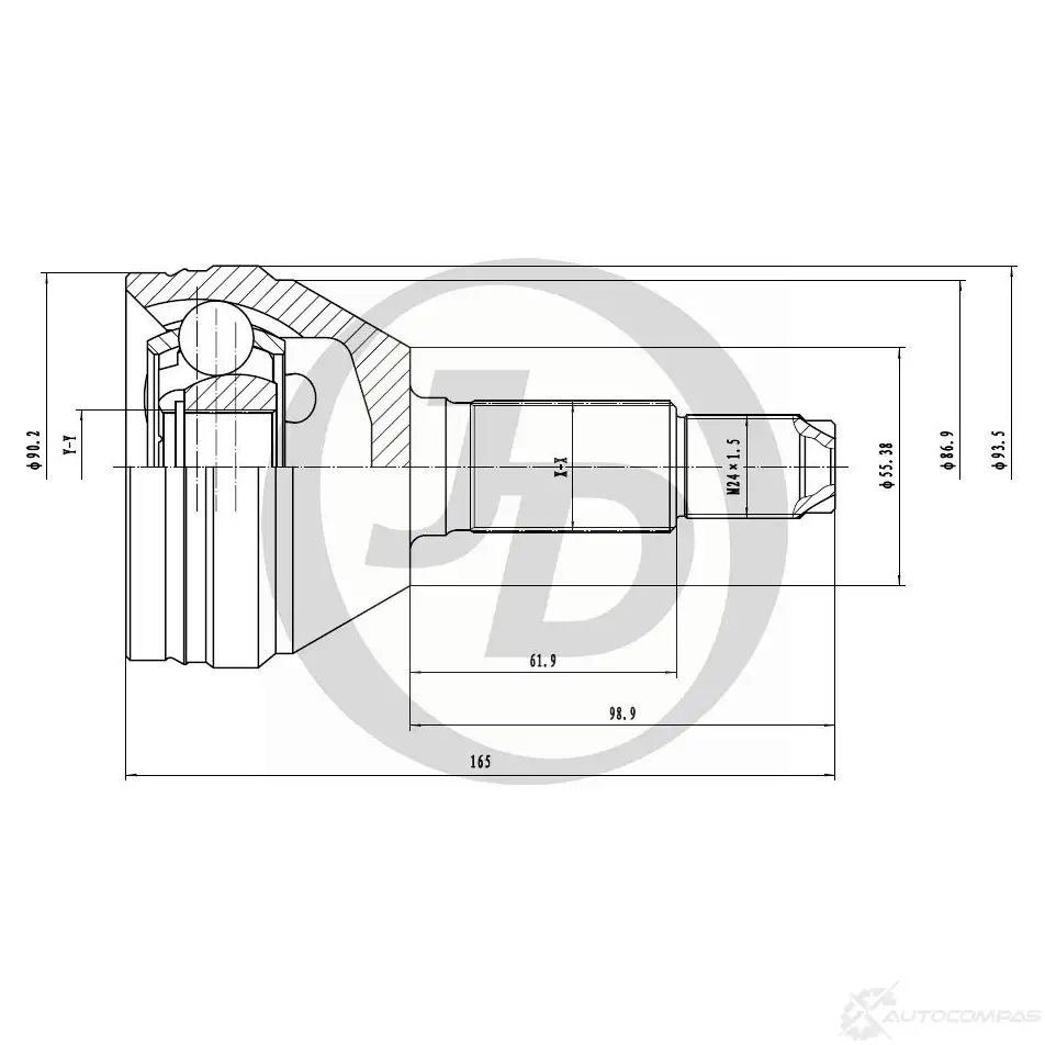 ШРУС JD 1420591093 XHCWE Y JCT0175