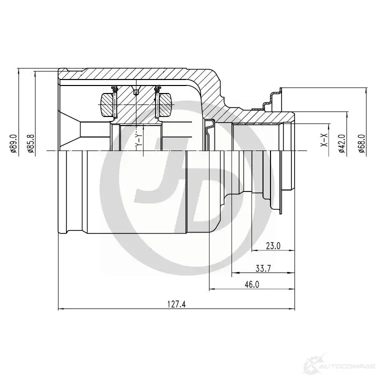 ШРУС JD 4FNGZC R JCN0178 1420590926 изображение 0