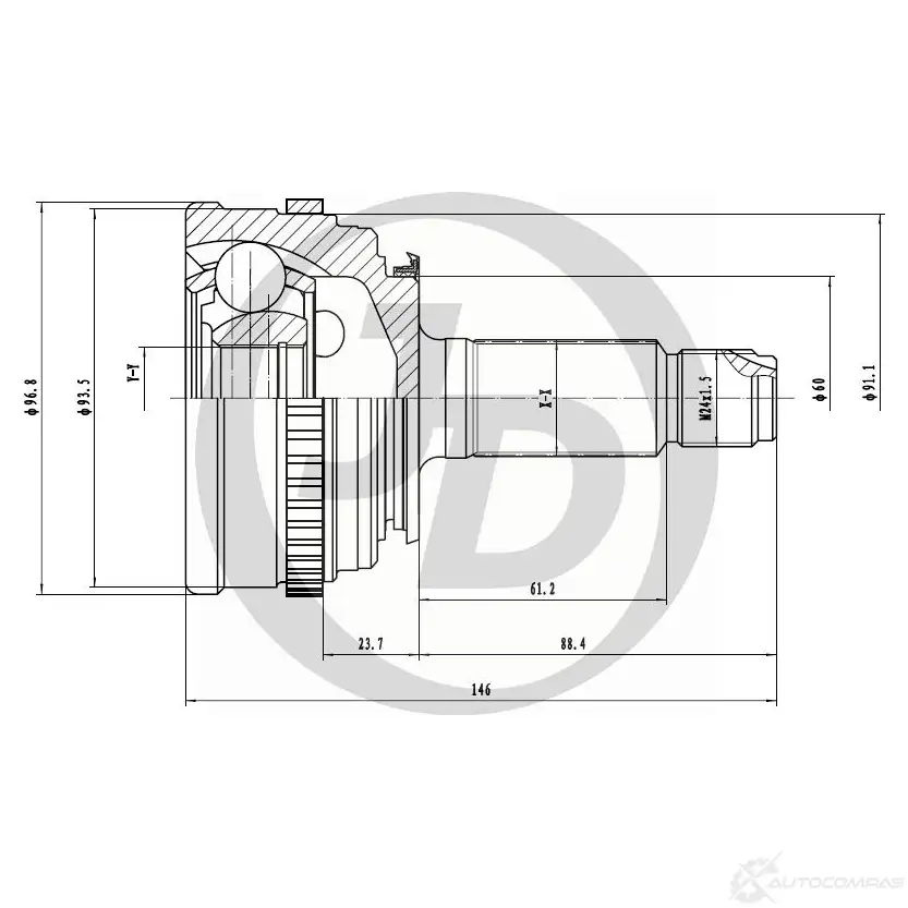 ШРУС JD JCT0007A 1420590951 C2 O5GZ9