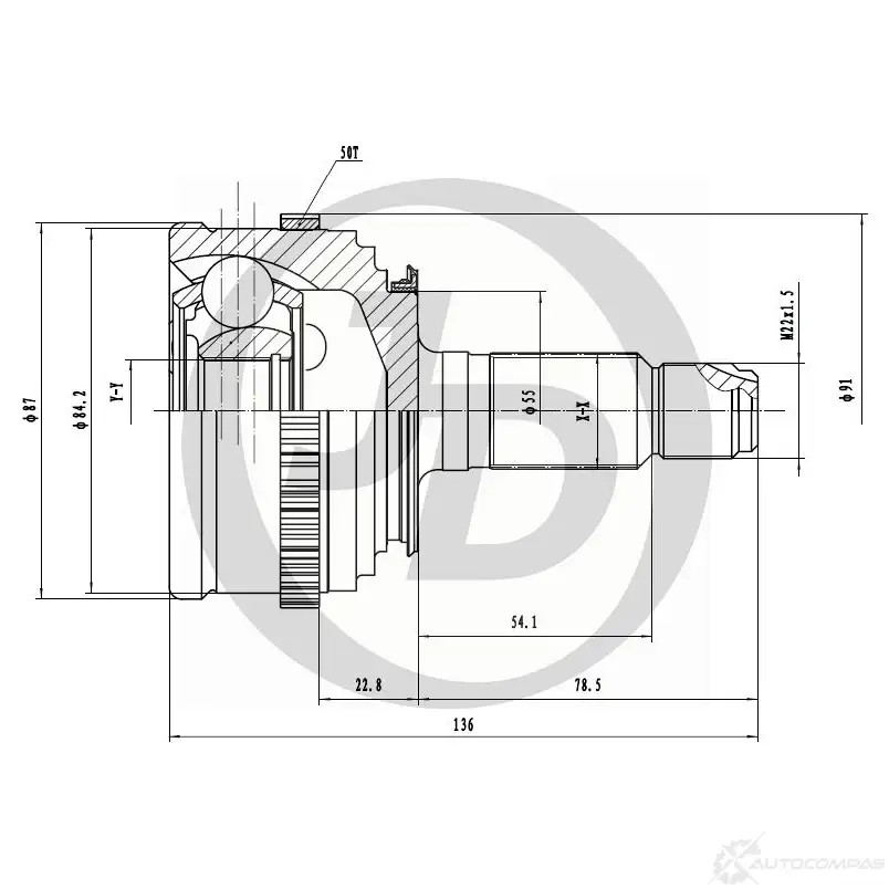 ШРУС JD RMFSH V JCT0008A 1420590952 изображение 0