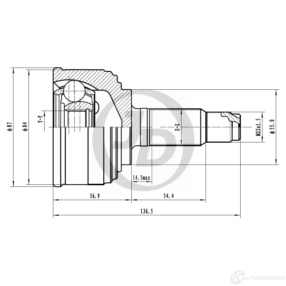 ШРУС JD 0 WFLJ 1420591054 JCT0119 изображение 0