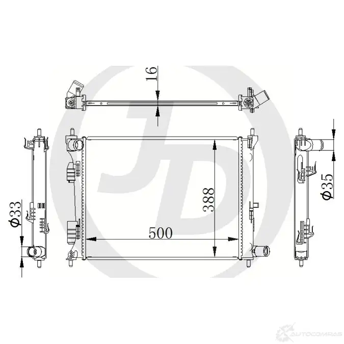 Радиатор JD 1420588115 KYKJB U JPR0014 изображение 0