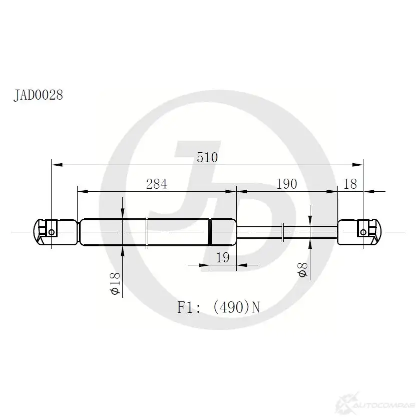 Газовый упор JD JAD0028 1420586143 W8LS Q
