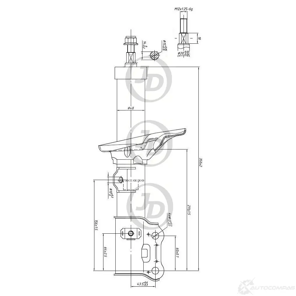 Стойка амортизатора JD M ZKTW 1420585551 JAS0130