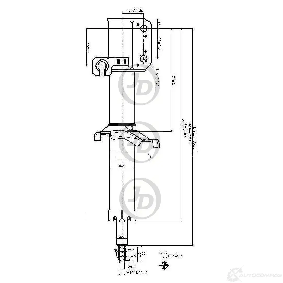 Стойка амортизатора JD A 7V6UP 1420585604 JAS0232