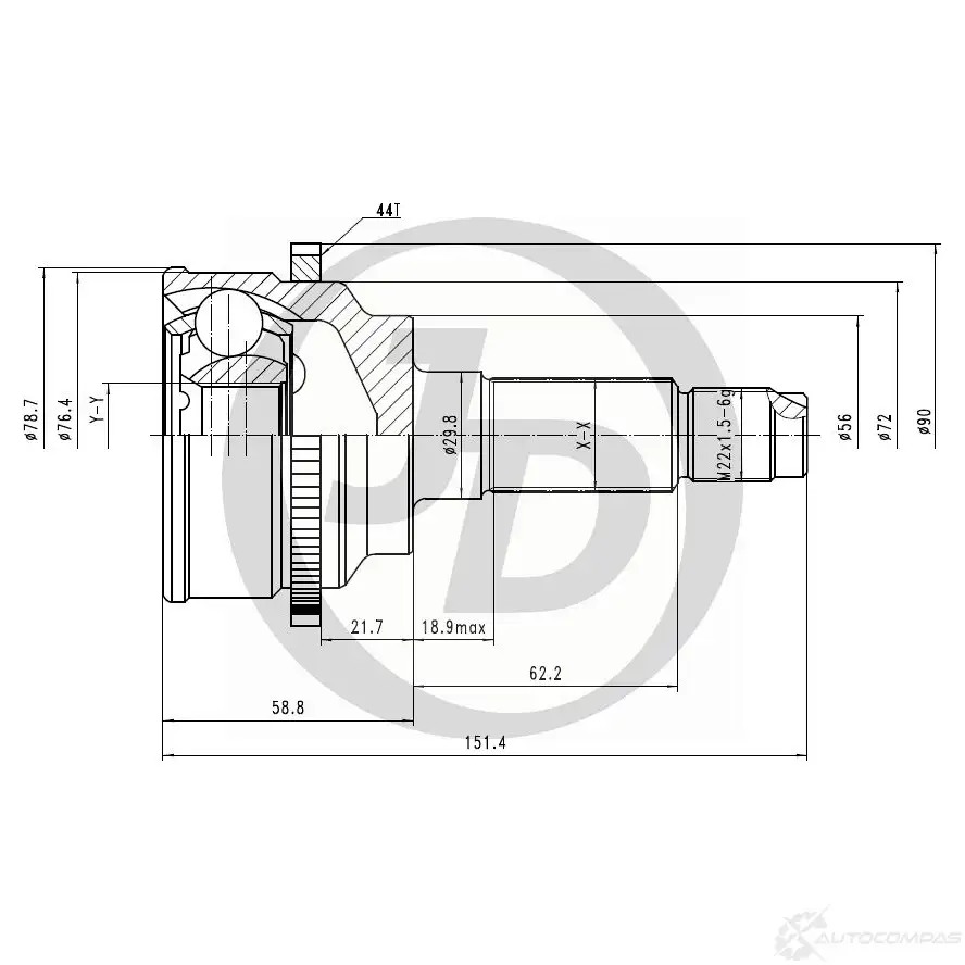 ШРУС JD 1420590963 DCF BD JCT0019A изображение 0