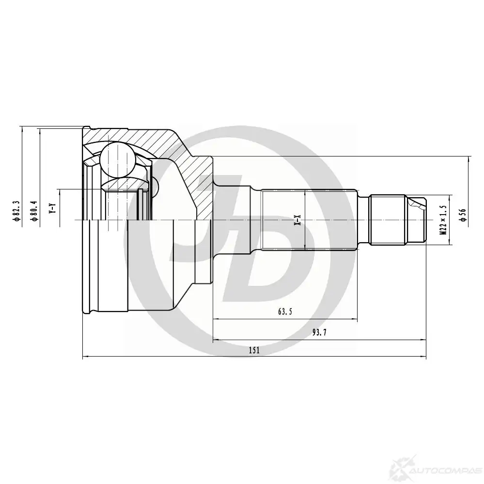 ШРУС JD F XUT0 1420591012 JCT0070