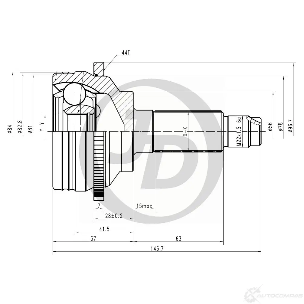 ШРУС JD 1420591089 JCT0165A H DI1P