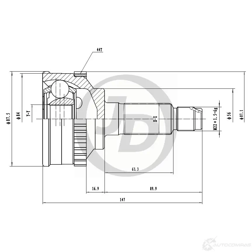 ШРУС JD 1420591092 EG2Y CG JCT0169A