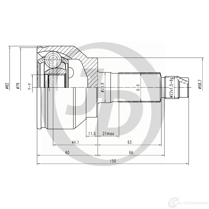 ШРУС JD 1420591097 JCT0188 6QXX 05Q