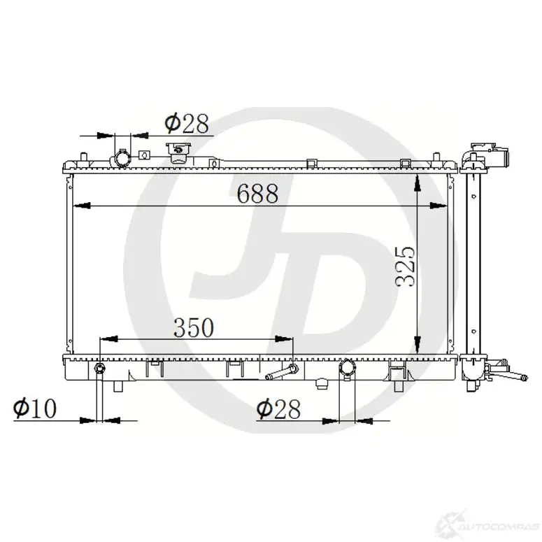 Радиатор JD 1420588116 D0PY QI JPR0015