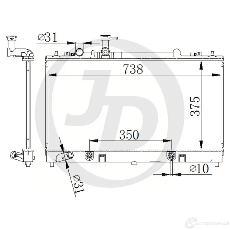Радиатор JD 79EQ YPI JPR0016 1420588117