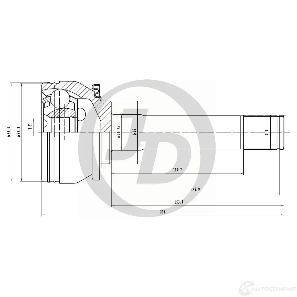 ШРУС JD 1420590964 JCT0020 M 5ZKJ изображение 0