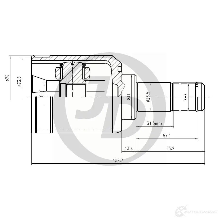 ШРУС JD 5RSI F JCT0022A 1420590966