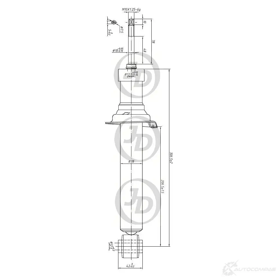 Амортизатор JD JAA0070 1420585303 TEC UD7F