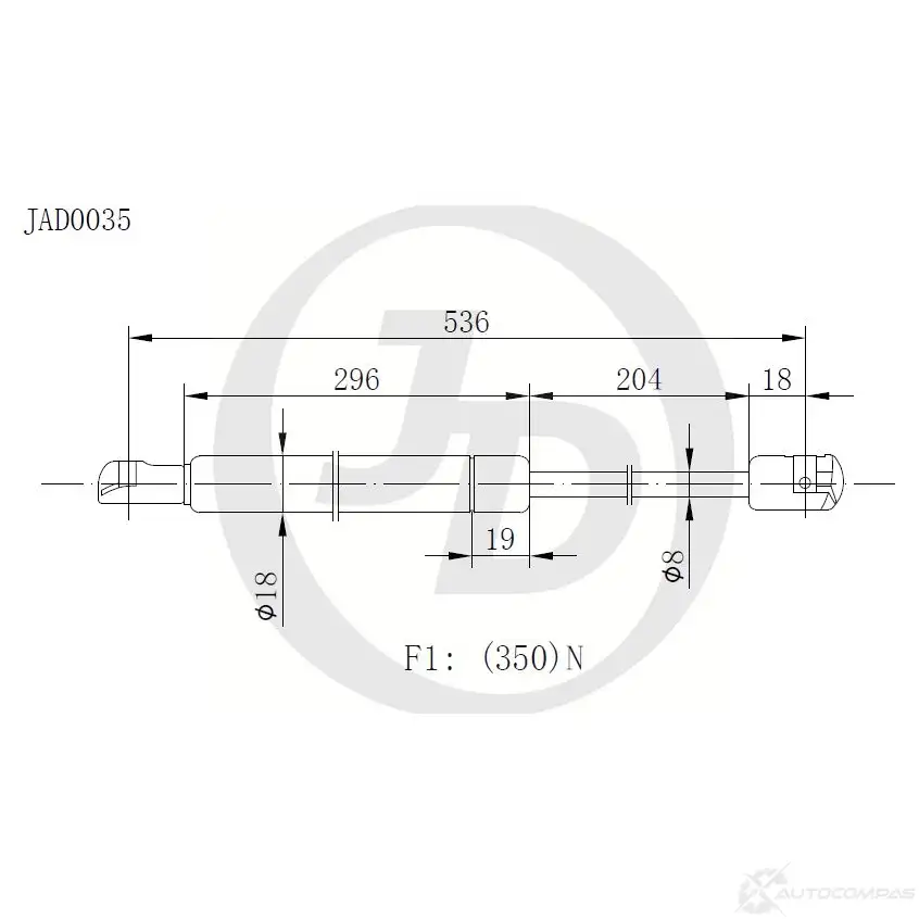 Газовый упор JD JAD0035 1420586150 B7O0K Z2 изображение 0