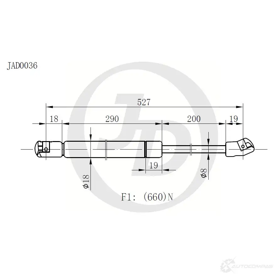 Газовый упор JD 1420586151 JAD0036 MH9Y D6 изображение 0