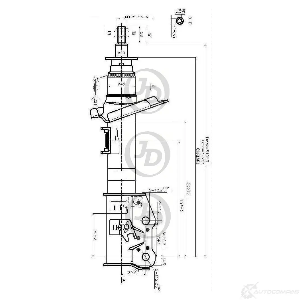 Стойка амортизатора JD 1420585607 V52 VN JAS0235