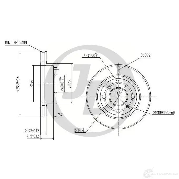 Диск тормозной JD C EI96 1420586239 JBD0050