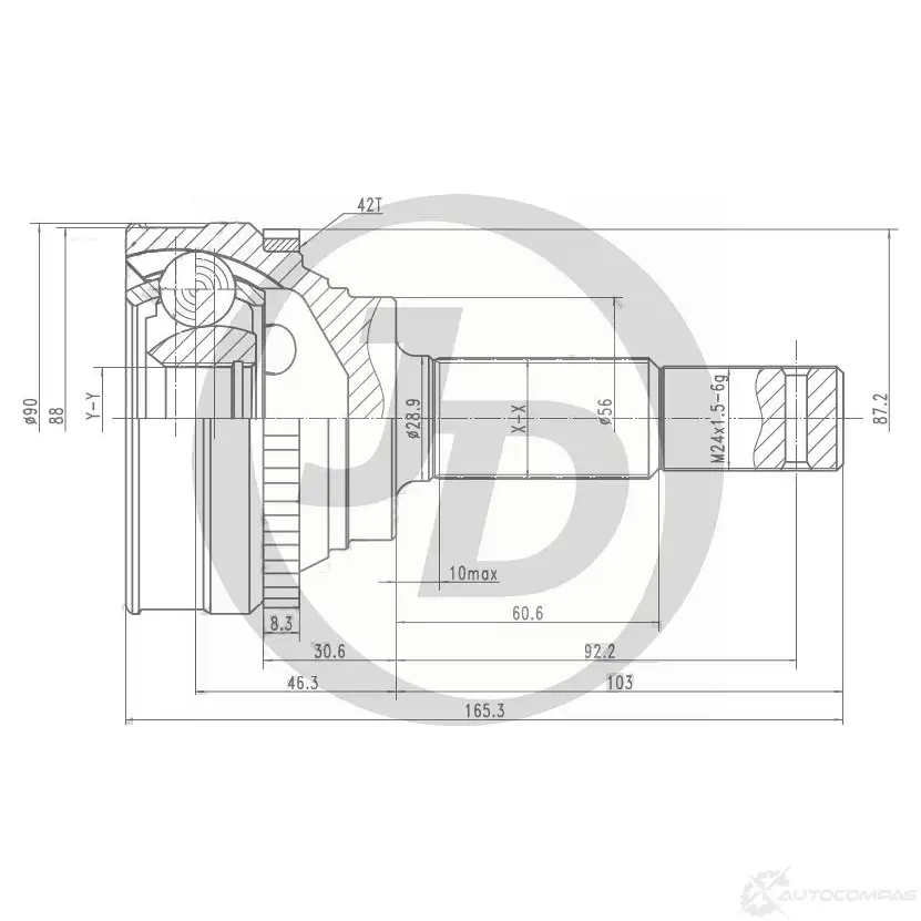 ШРУС JD 1420591090 6T KJL JCT0166A изображение 0
