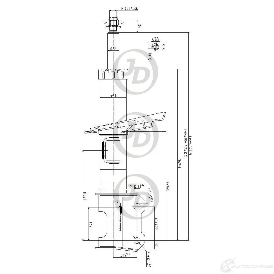 Стойка амортизатора JD JAS0239 1420585611 9WX3W EB изображение 0