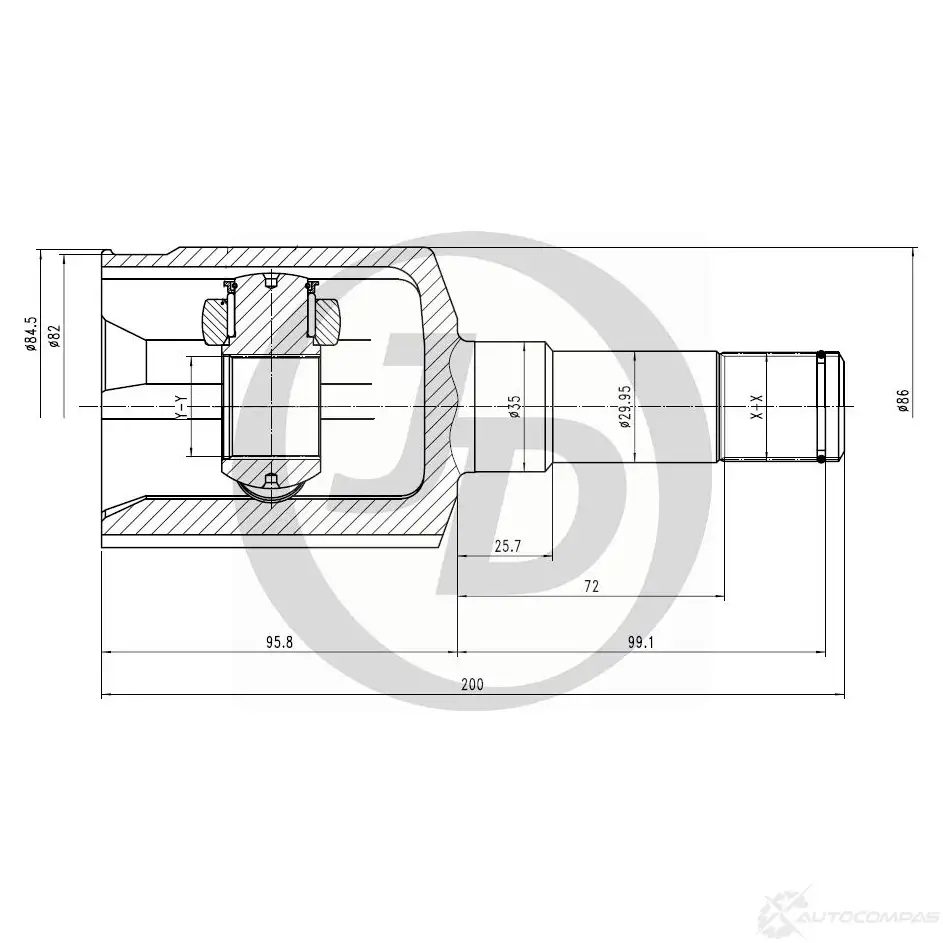 ШРУС JD 1420590925 VX6I L JCN0176