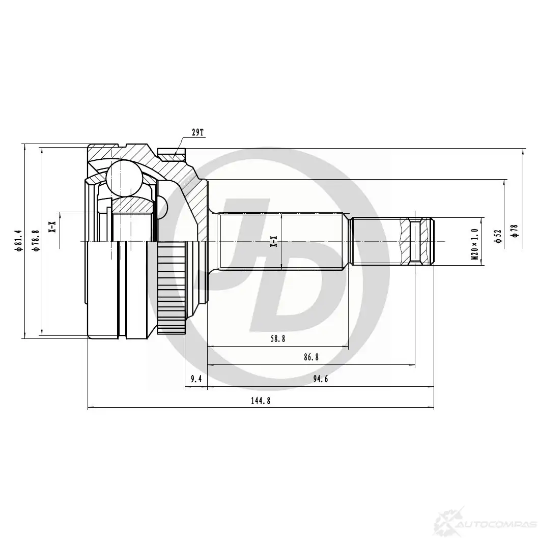 ШРУС JD 229 VM JCT0114A 1420591049 изображение 0