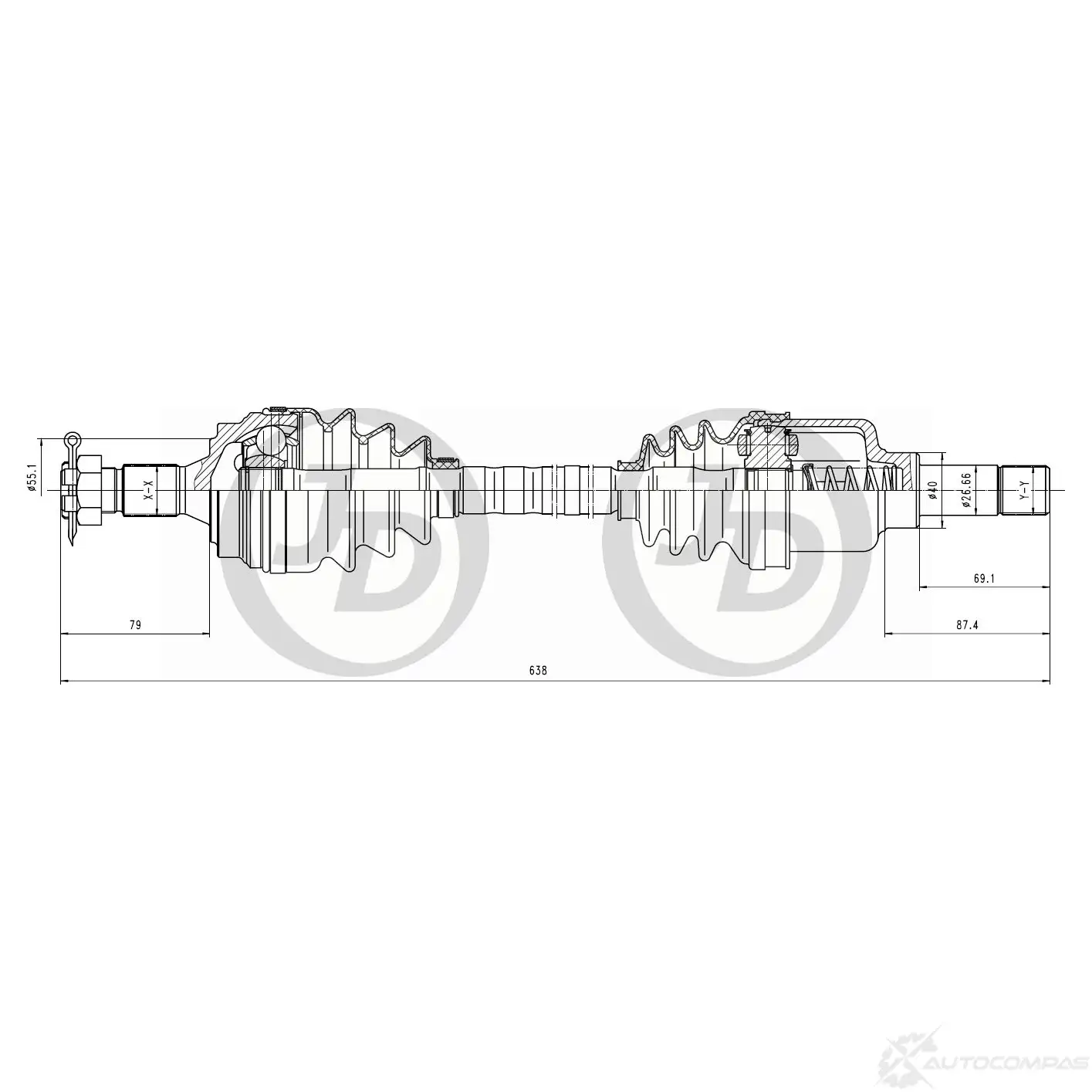 Вал приводной JD K18TUN T JCA0010 1420590894 изображение 0