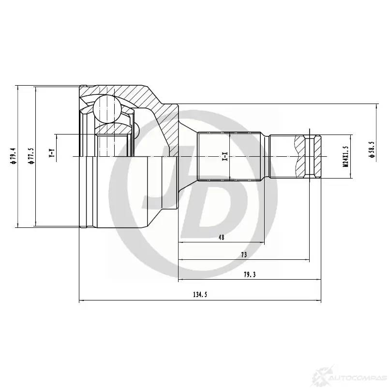 ШРУС JD YBX J7 JCT0144 1420591074