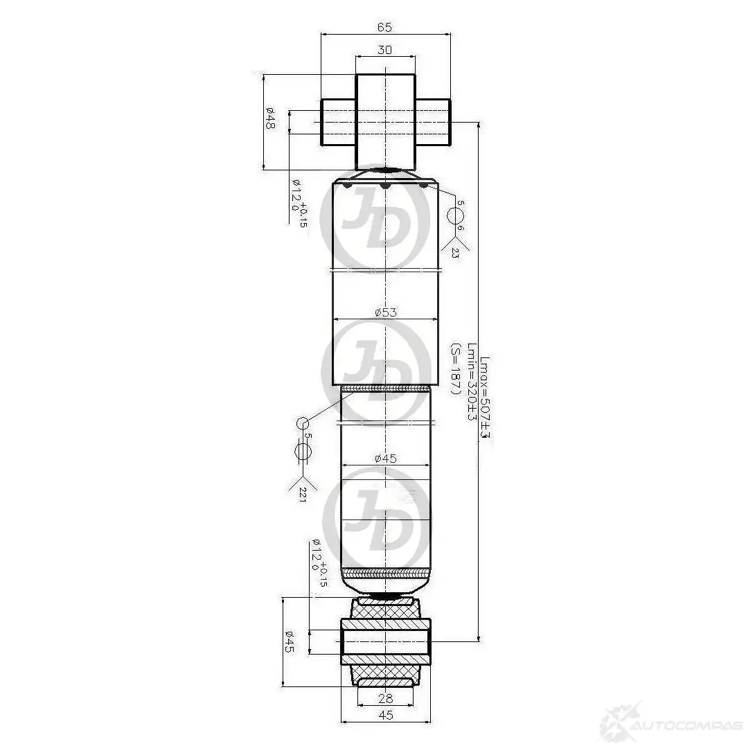 Амортизатор JD N7 6P0M 1420585347 JAA0237 изображение 0