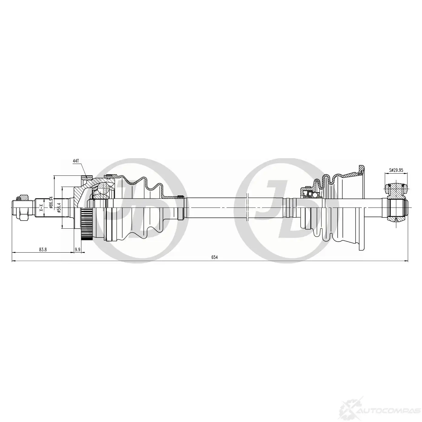 Вал приводной JD 1420590896 YW HDC JCA0012