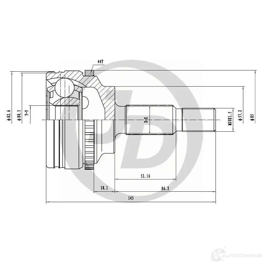 ШРУС JD JCT0107A 1420591045 V P7MDA изображение 0