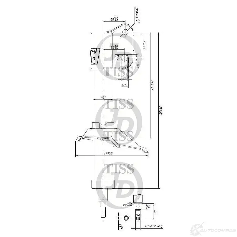 Стойка амортизатора JD 1420585580 JAS0182 E4PU X