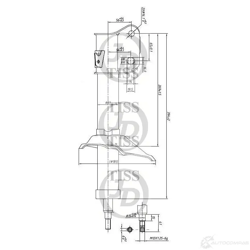 Стойка амортизатора JD 9JY05 2A 1420585581 JAS0183