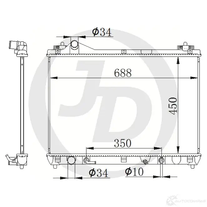 Радиатор JD 1420588123 JPR0022 CRV DECP изображение 0