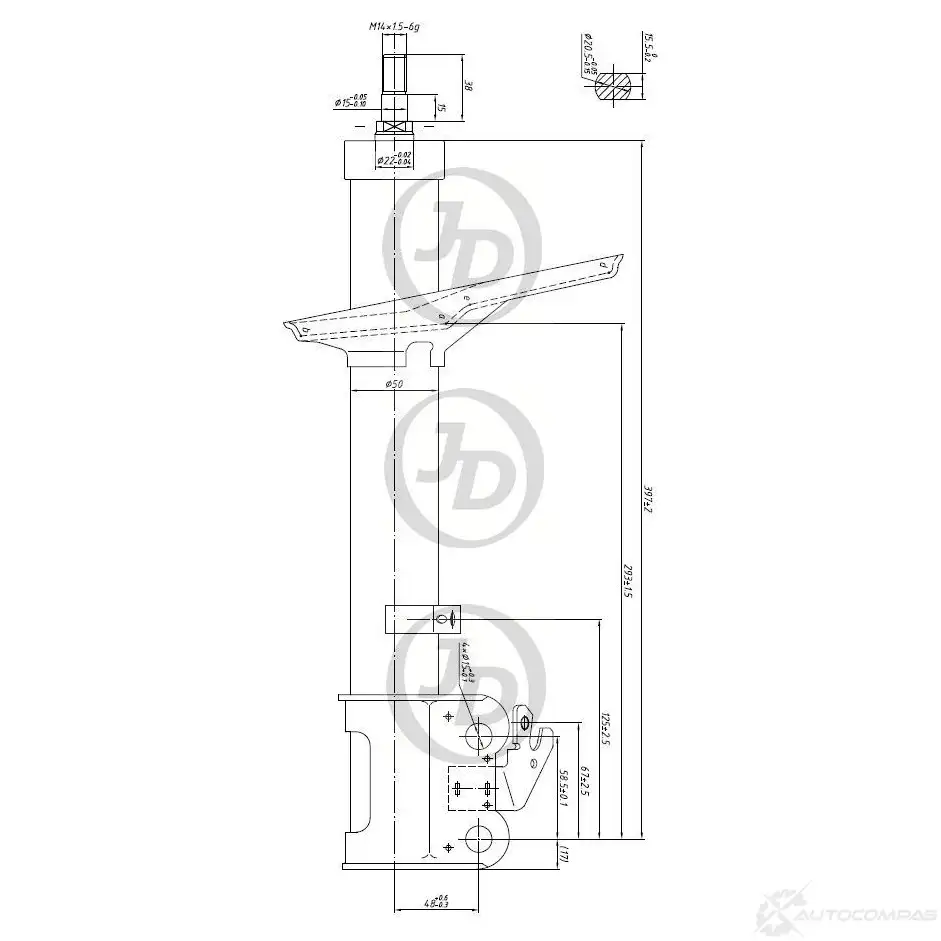 Стойка амортизатора JD 1420585489 JAS0028 N SCGL изображение 0