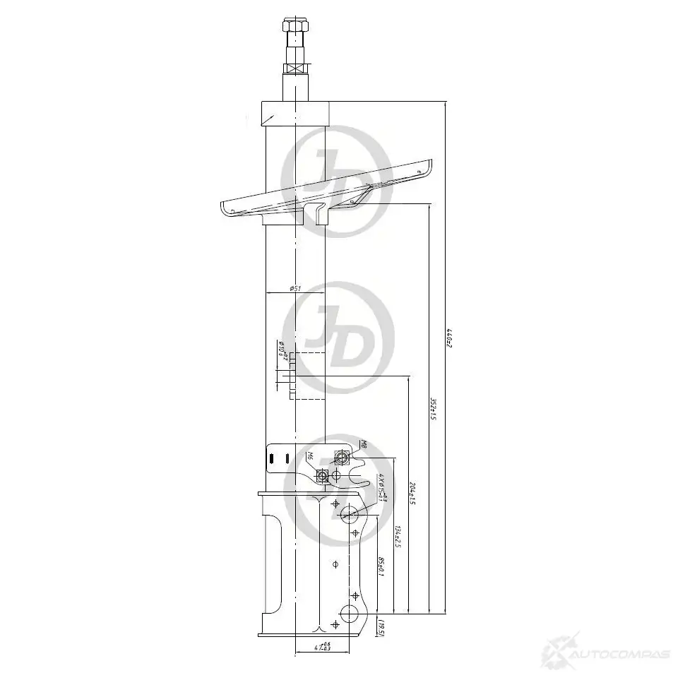 Стойка амортизатора JD JAS0048 NP9F2 4 1420585500 изображение 0