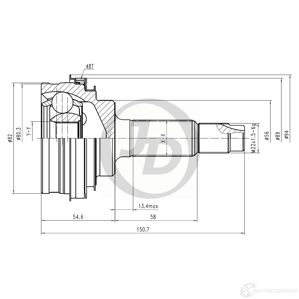 ШРУС JD 7 RHRV27 1420591021 JCT0079 изображение 0