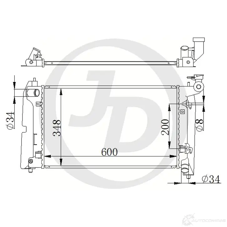 Радиатор JD 1420588129 8H 8IJA JPR0028 изображение 0