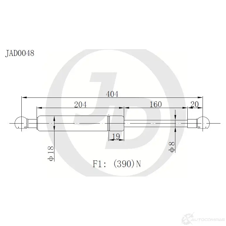 Газовый упор JD 1420586163 P4Q 4X JAD0048 изображение 0