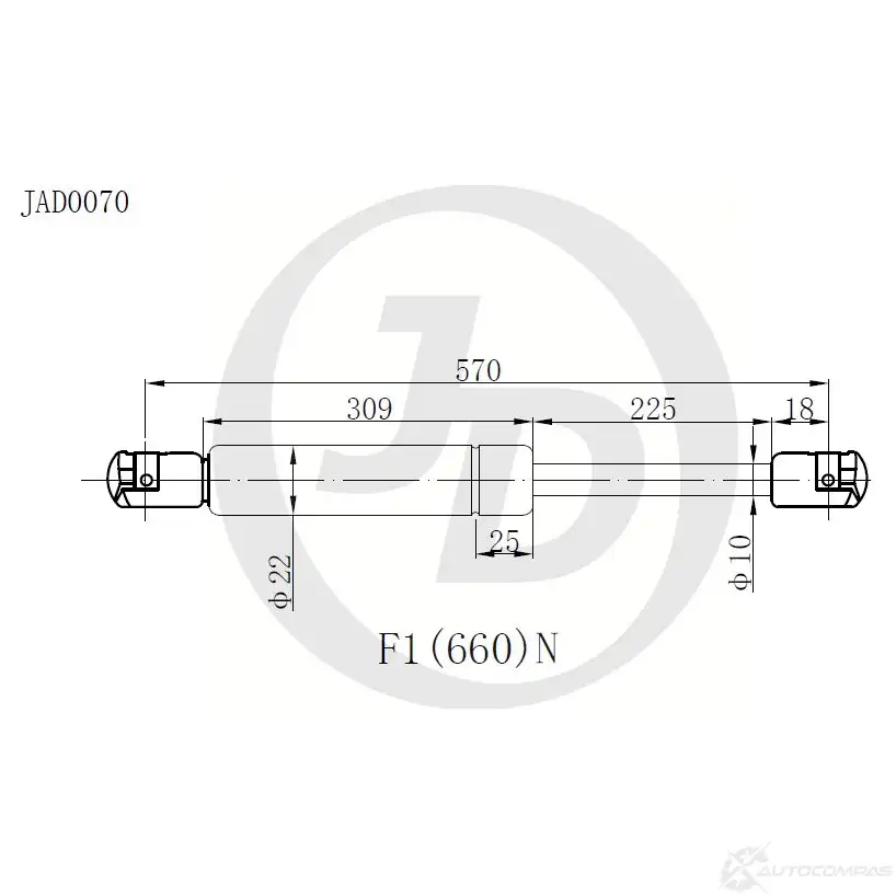 Газовый упор JD 1420586184 I3 4D0R JAD0070 изображение 0