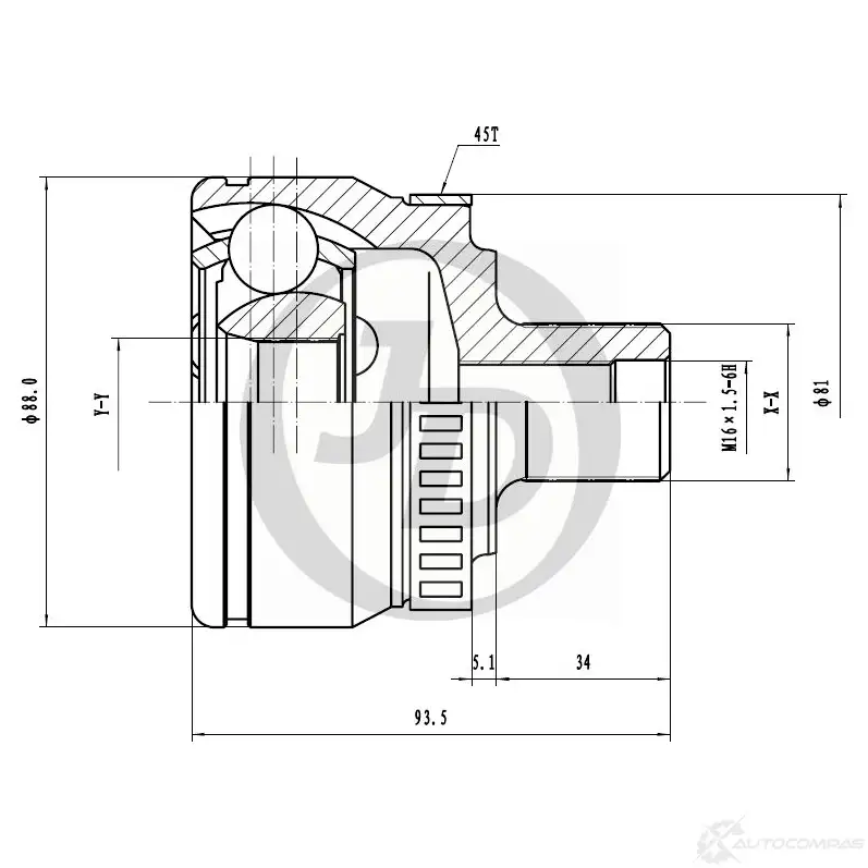 ШРУС JD 2QHL 9 JCT0214A 1420591109 изображение 0