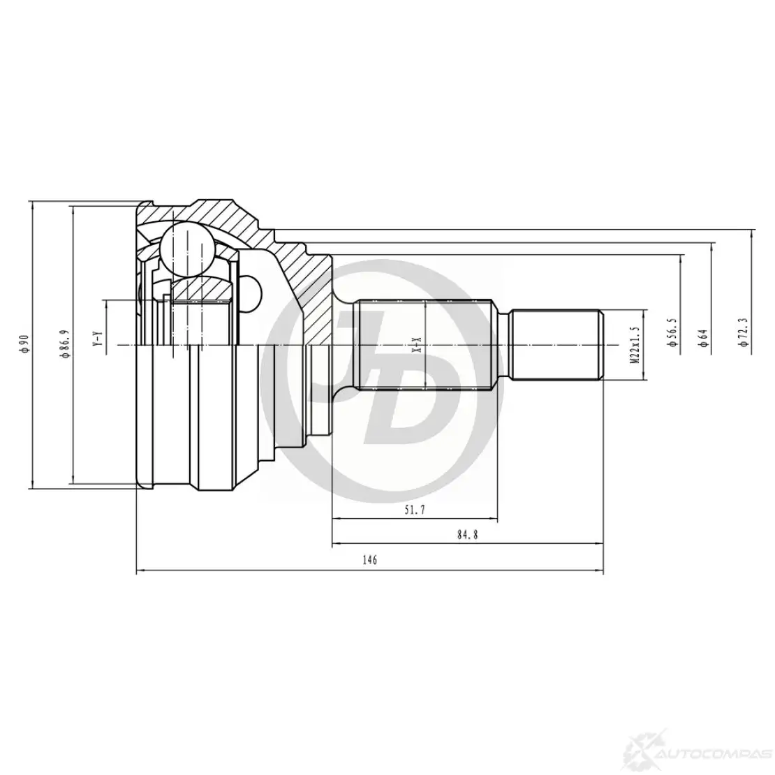 ШРУС JD VN HK140 JCT0250 1420591142