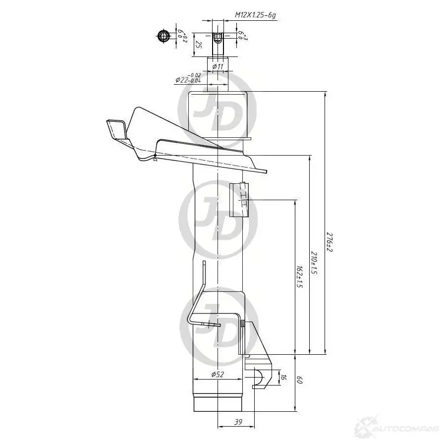 Стойка амортизатора JD JAS0101 F6CA MQR 1420585529