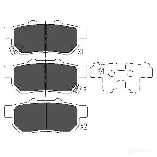 Тормозные колодки, комплект KAVO PARTS kbp2049 O10 GE8 1767131 8715616166638 изображение 0