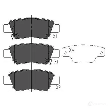Тормозные колодки, комплект KAVO PARTS 1767124 871561615051 W ZX6Y kbp2042 изображение 0
